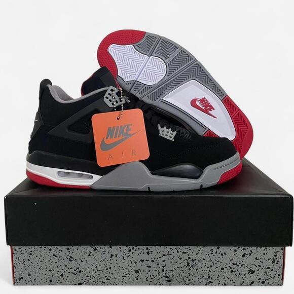 Jordan 4 retro bred 2019 - size 11 M / 12.5 W US / 44 EU main image 6